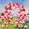 Balloon Arch Kit Decorations, Pink/White/Red Balloons Garland Decor with LOVE Heart Balloon Rose Petals
